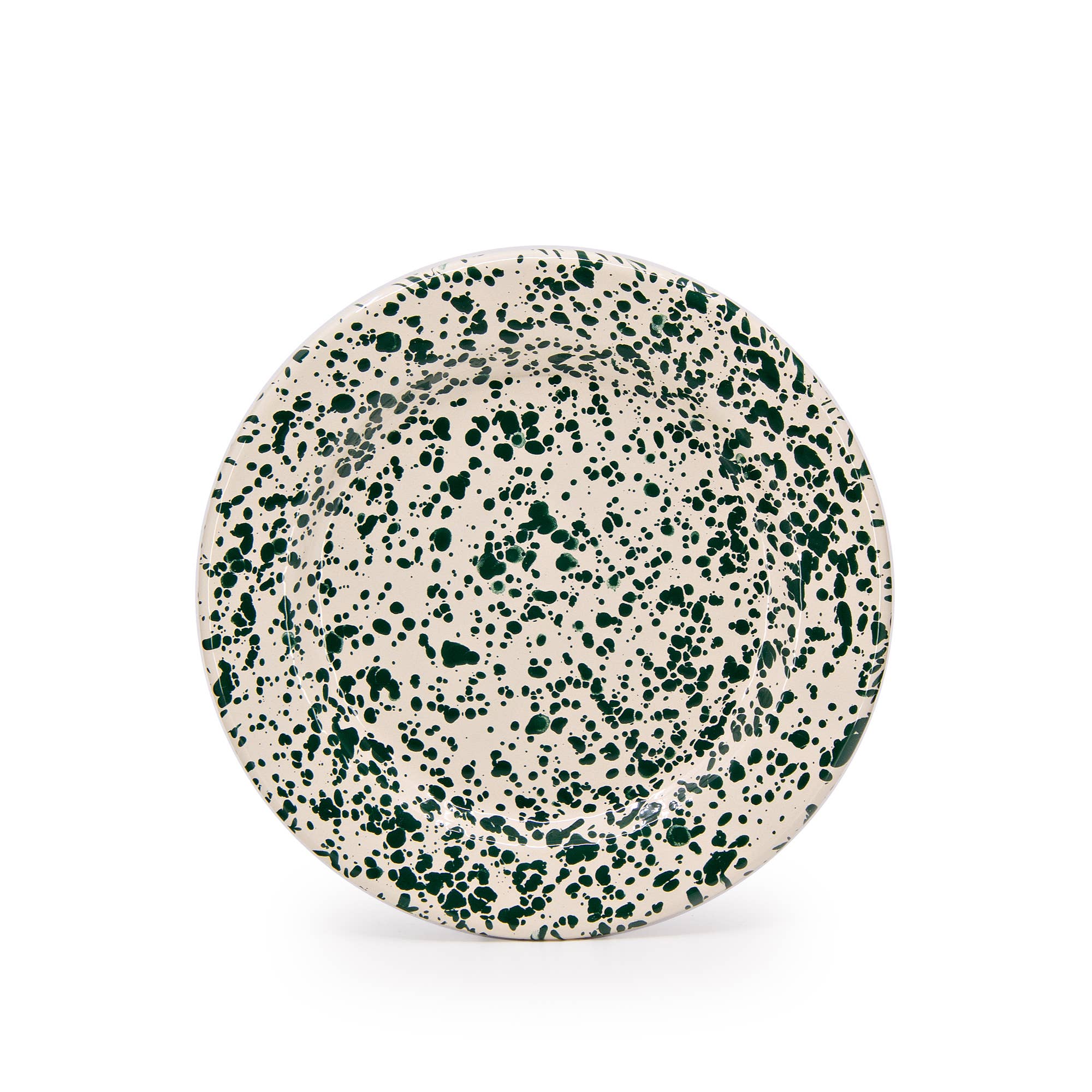 Splatter Salad Plate - Green & Cream