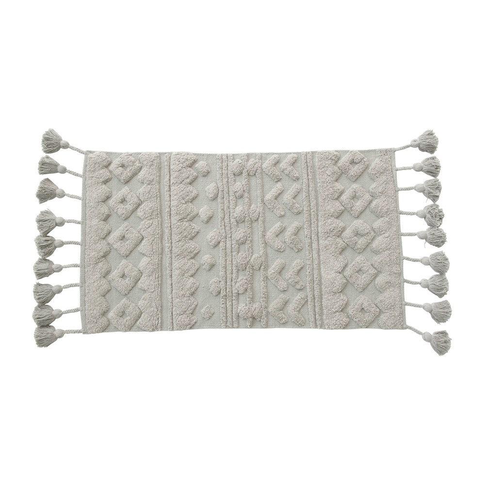 Cotton Tufted Rug with Tassels image 0