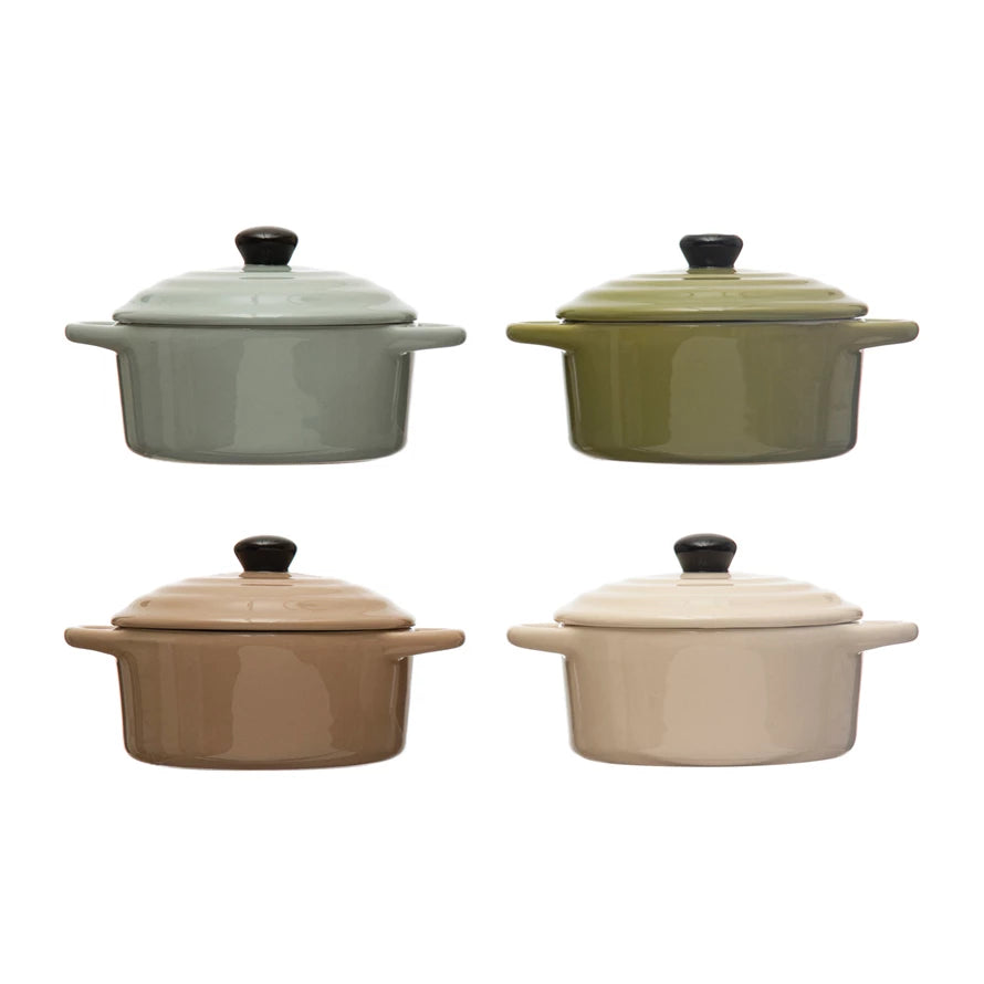 1 Cup Stoneware Mini Baker with Lid image 0