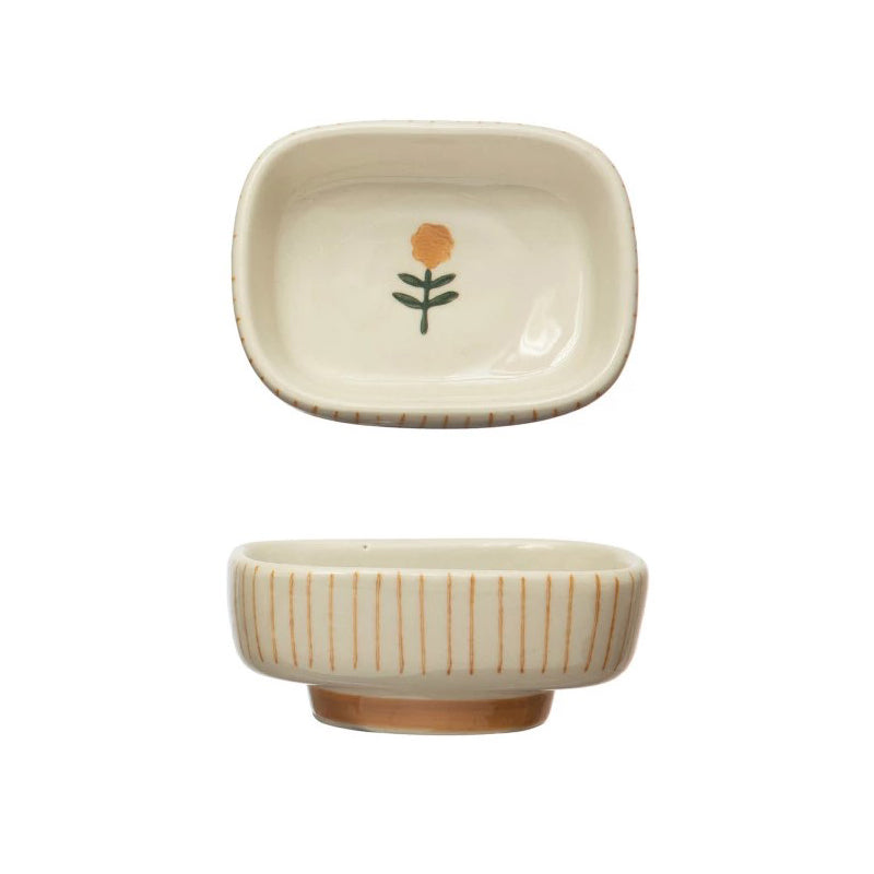 Hand Painted Dish w/ Flower image 0