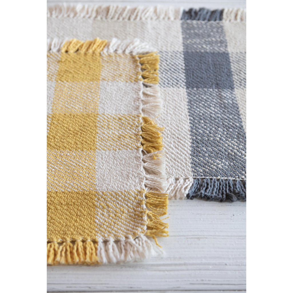 Cotton Placemat with Buffalo Check and Fringe image 3