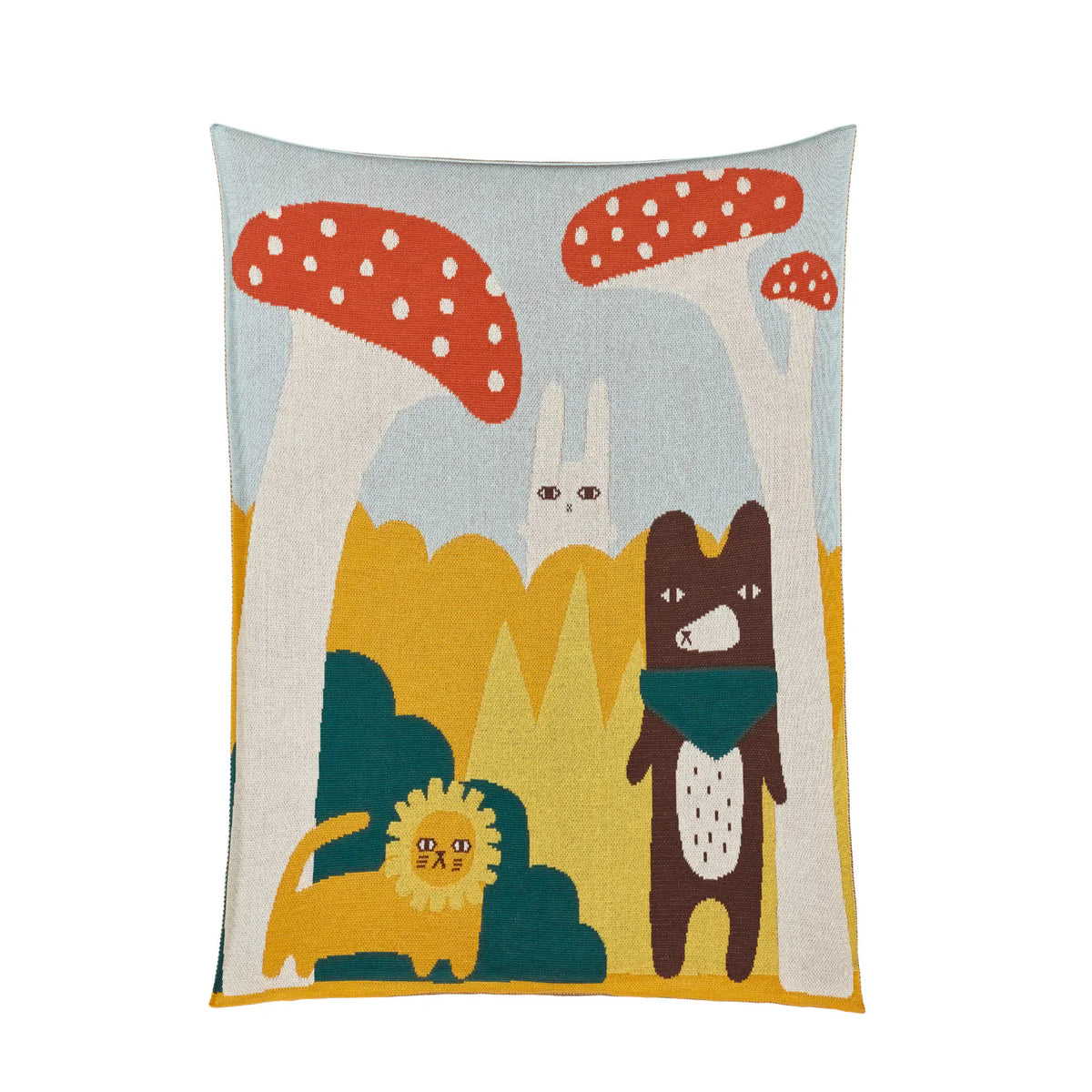 Trees and Creatures Cotton Mini Blanket image 0