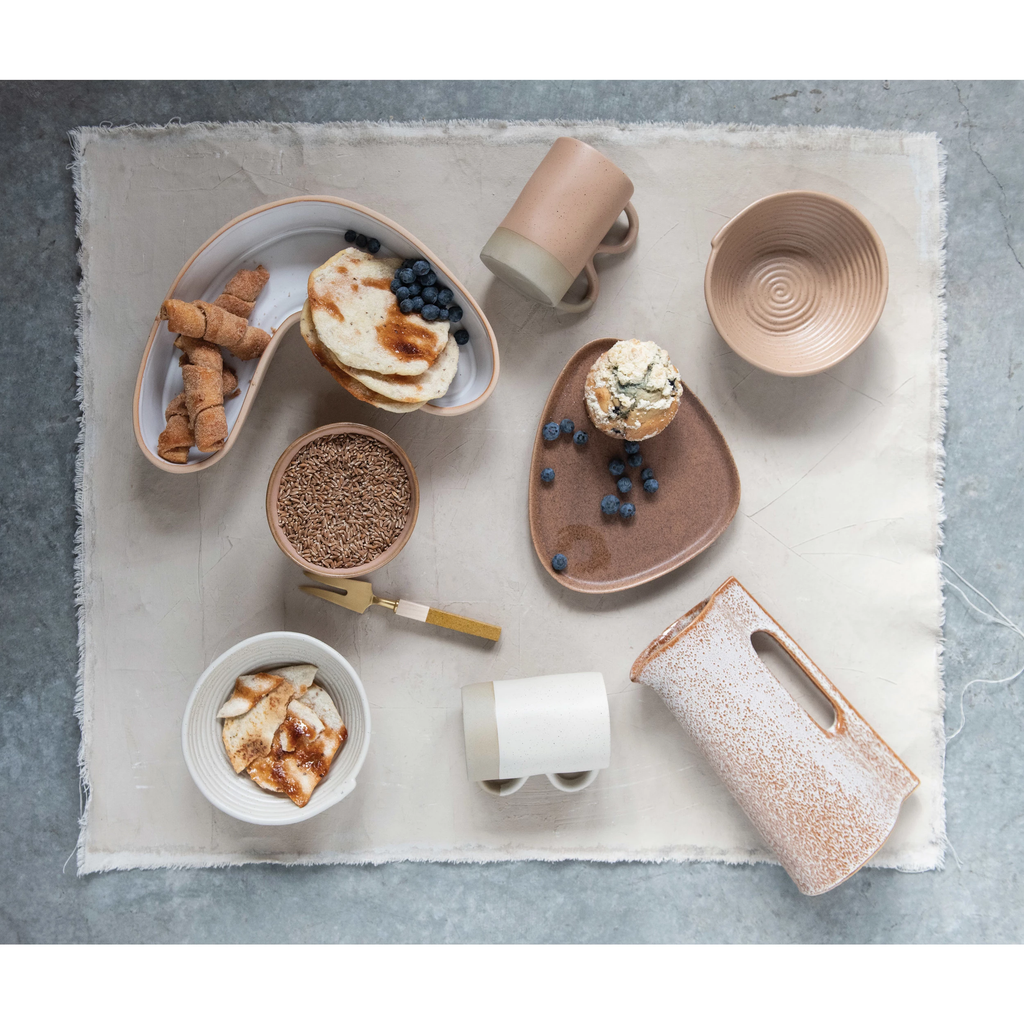 Stoneware Plate with Matte Reactive Glaze - Brown image 1