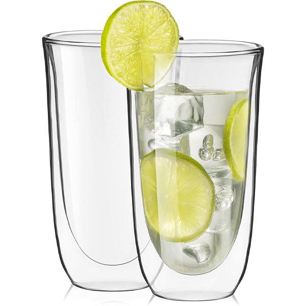 Spike Double Wall Glasses, Cocktail Beer Drinkware Glass (Set Of 2) image 1