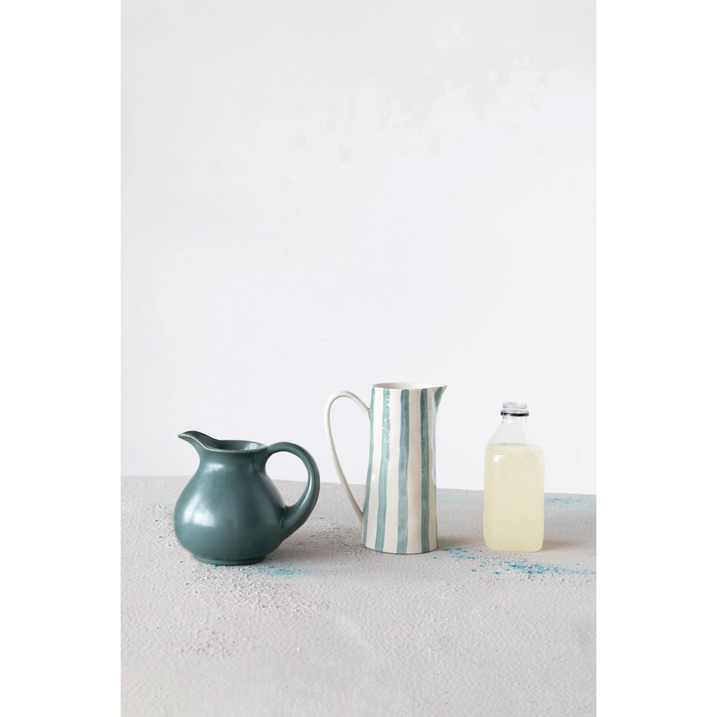 Stoneware Pitcher - 48oz / Green image 1