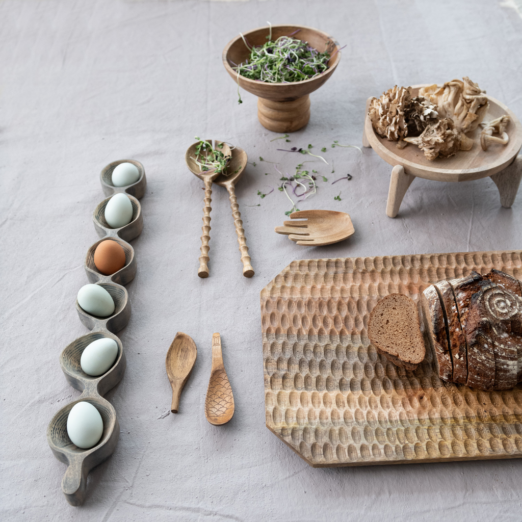 Mango Wood Platter with Stand image 1