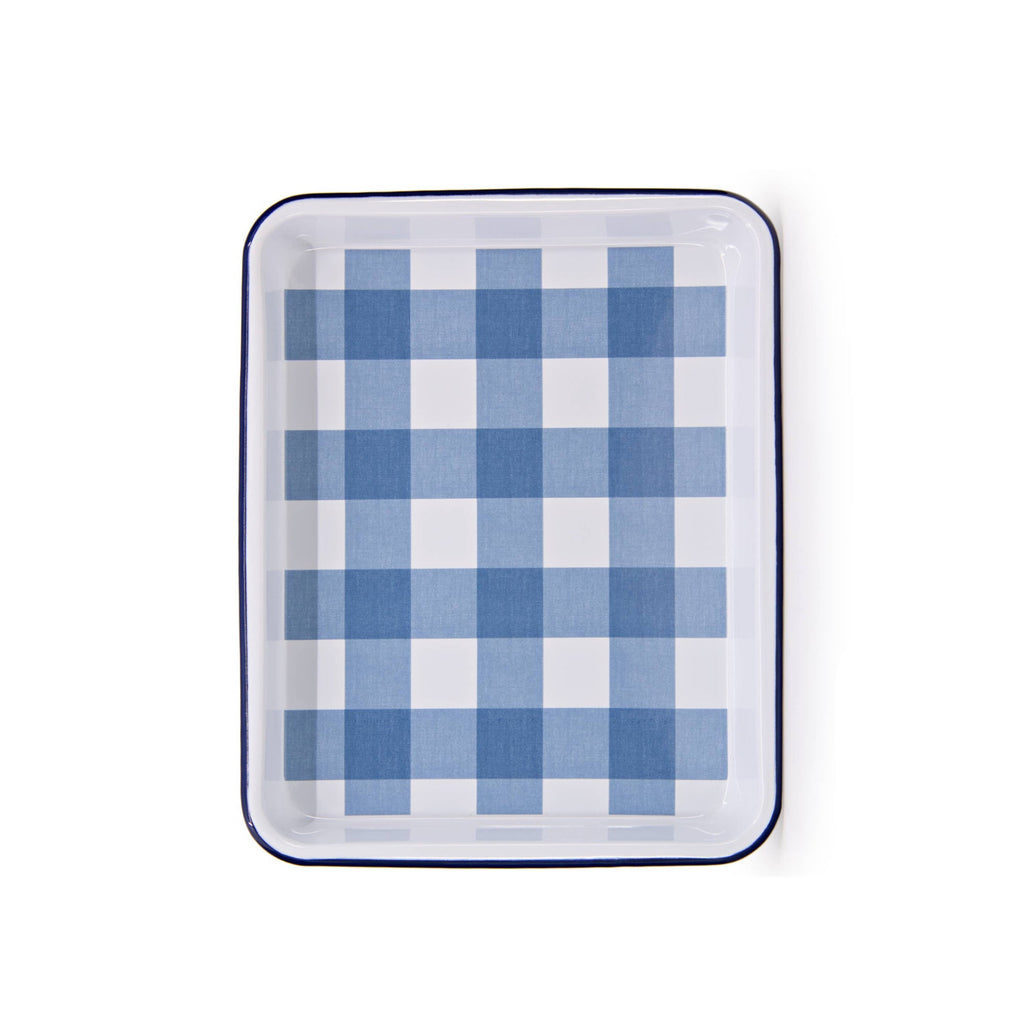 Max Humphrey x CCH Gingham Rectangle Tray - Blue