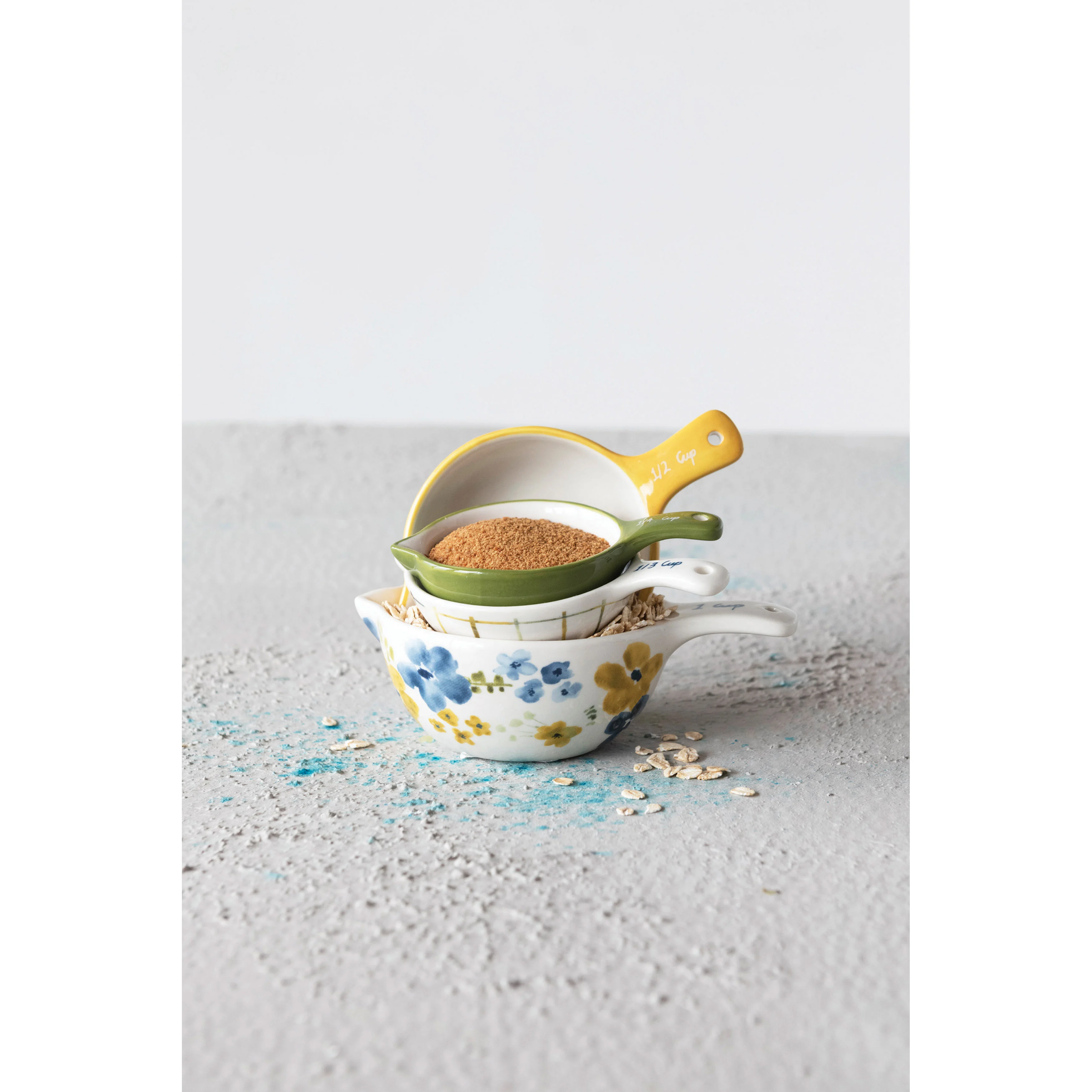 Floral Stoneware Measuring Cup image 2