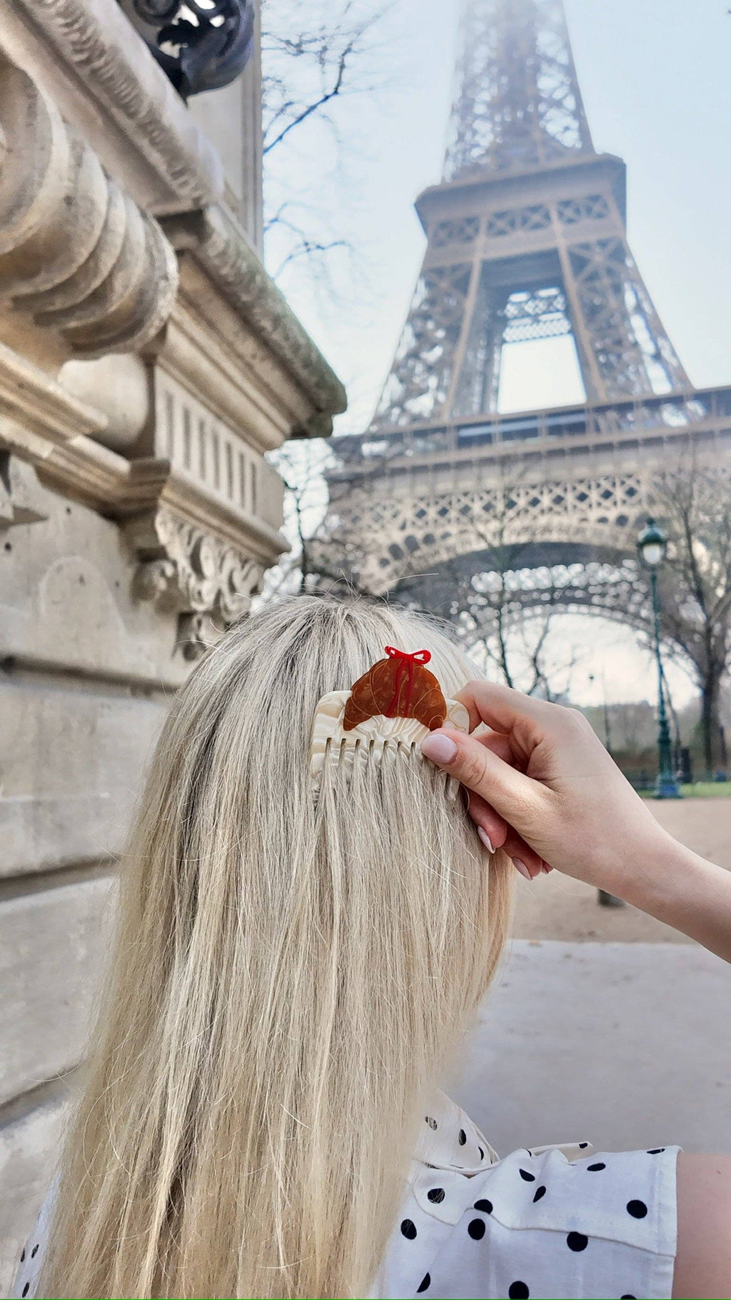 Croissant Bow Pocket Hair Comb