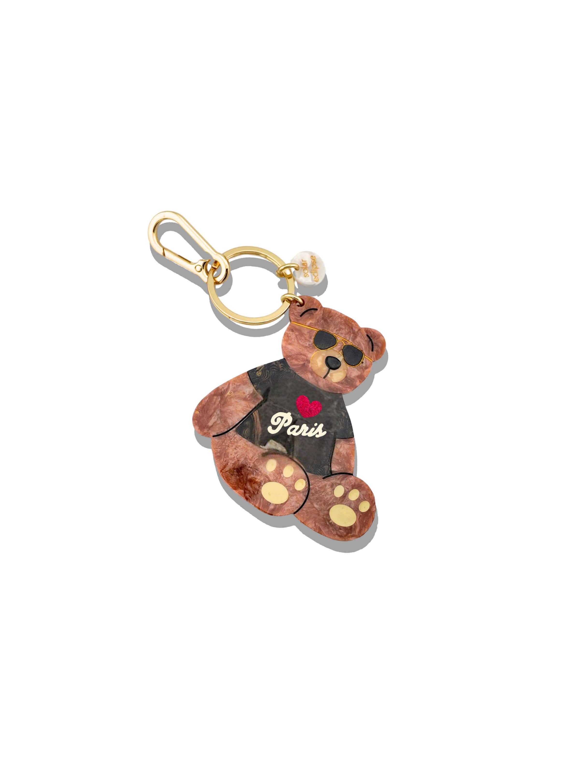 Paris Teddy Bear Bag Charm