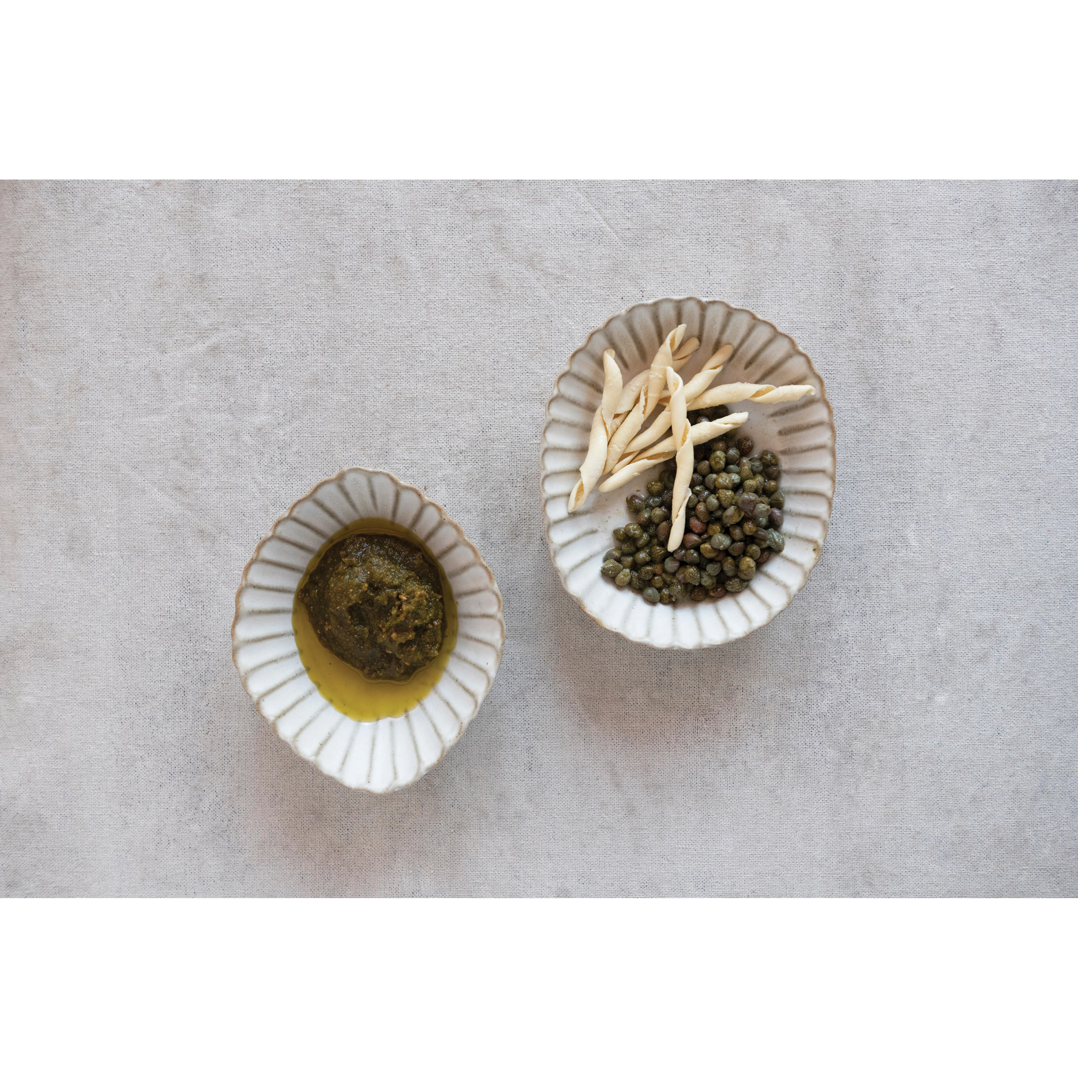 Stoneware Dish w/ Scalloped Edge image 1