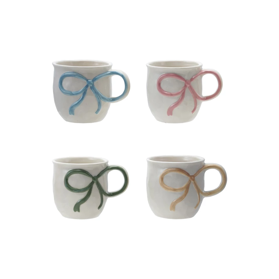 Stoneware Mug with Bow Handle image 0