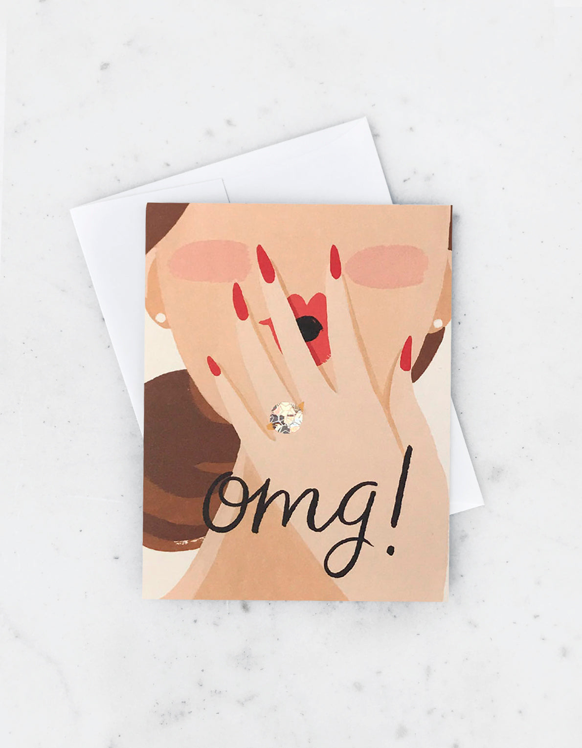 OMG Princess Cut Greeting Card image 0