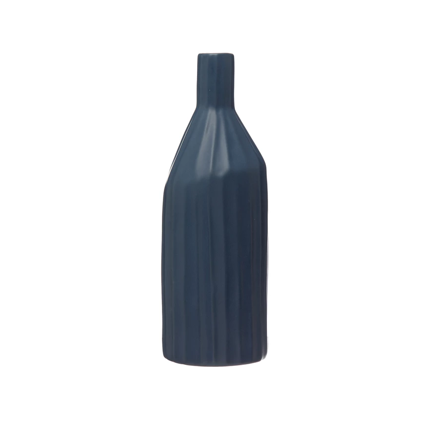 Matte Navy Ceramic Vase image 0