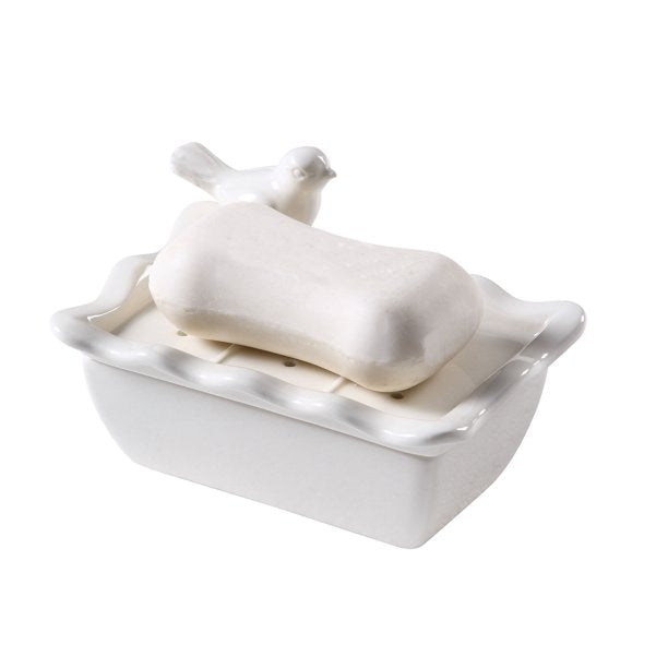Ceramic Soap Dish with Bird image 1