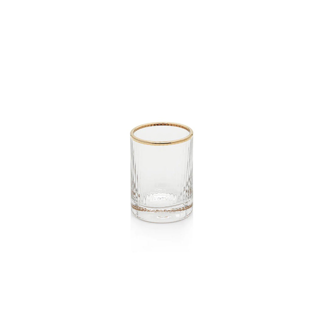 Negroni Shot Glass w/ Gold Rim image 0