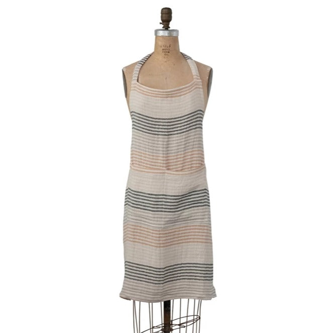 Woven Cotton Apron w/ 2 Pockets image 0