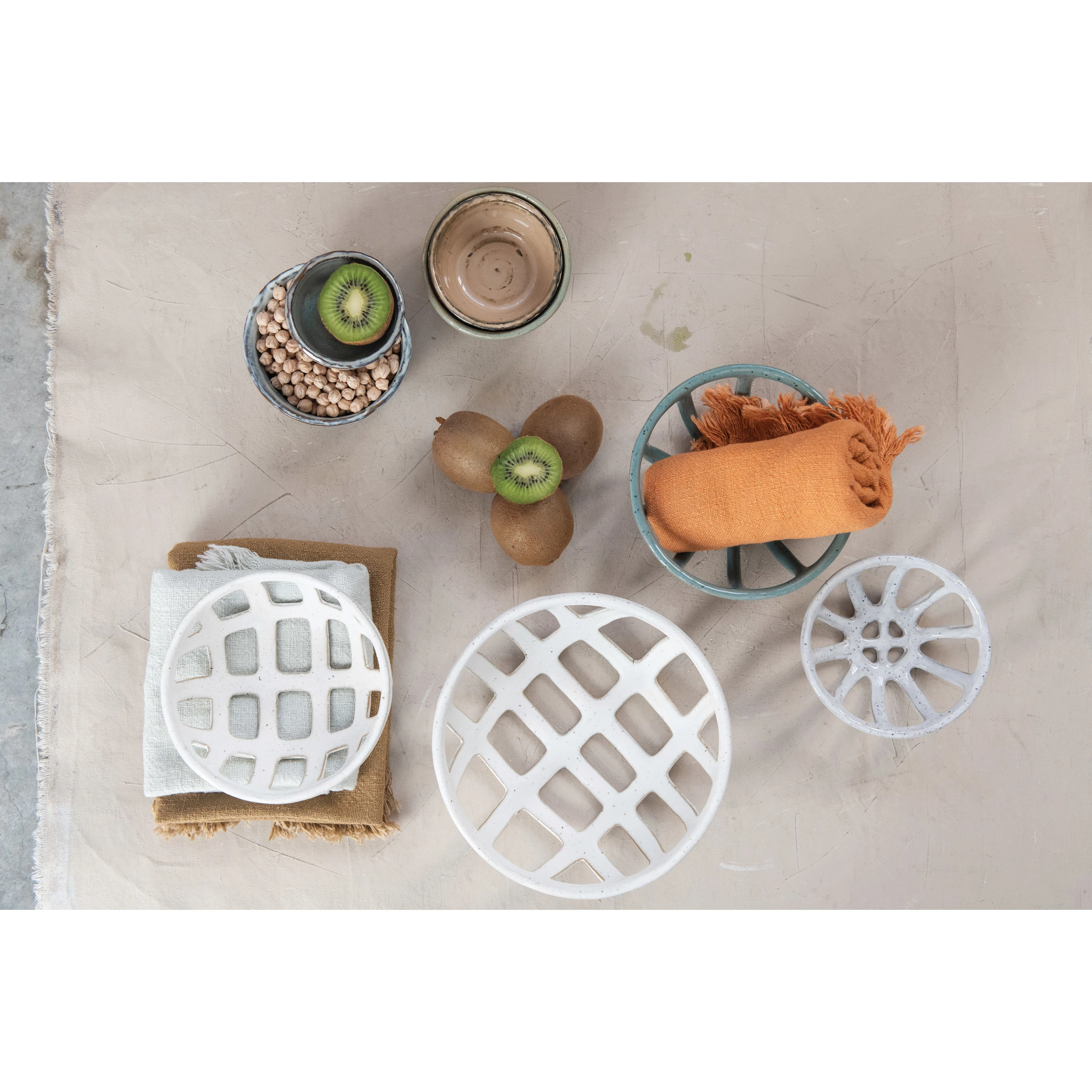 Handmade Stoneware Basket Bowl image 8