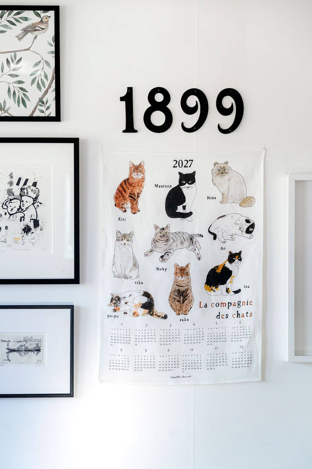 2027 Linen Calendar The Cat Company