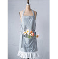 Woven Cotton Apron w/ Pocket & Ruffle image 0