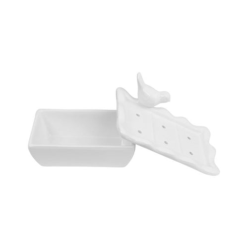 Ceramic Soap Dish with Bird image 0