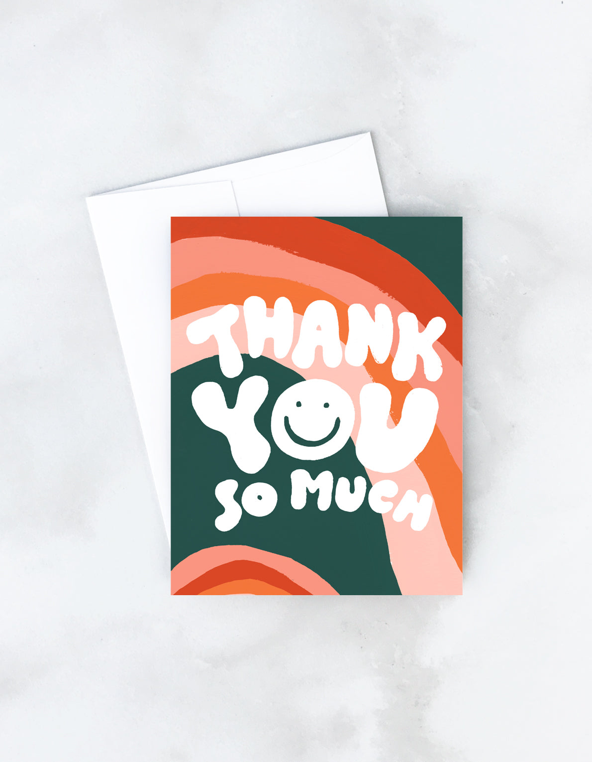 Wavy Thank You Greeting Card image 0