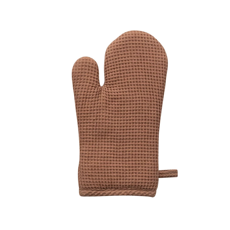 Linen & Cotton Waffle Hot Mitt image 3