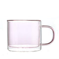 Colored Double Wall Glass Mug image 0