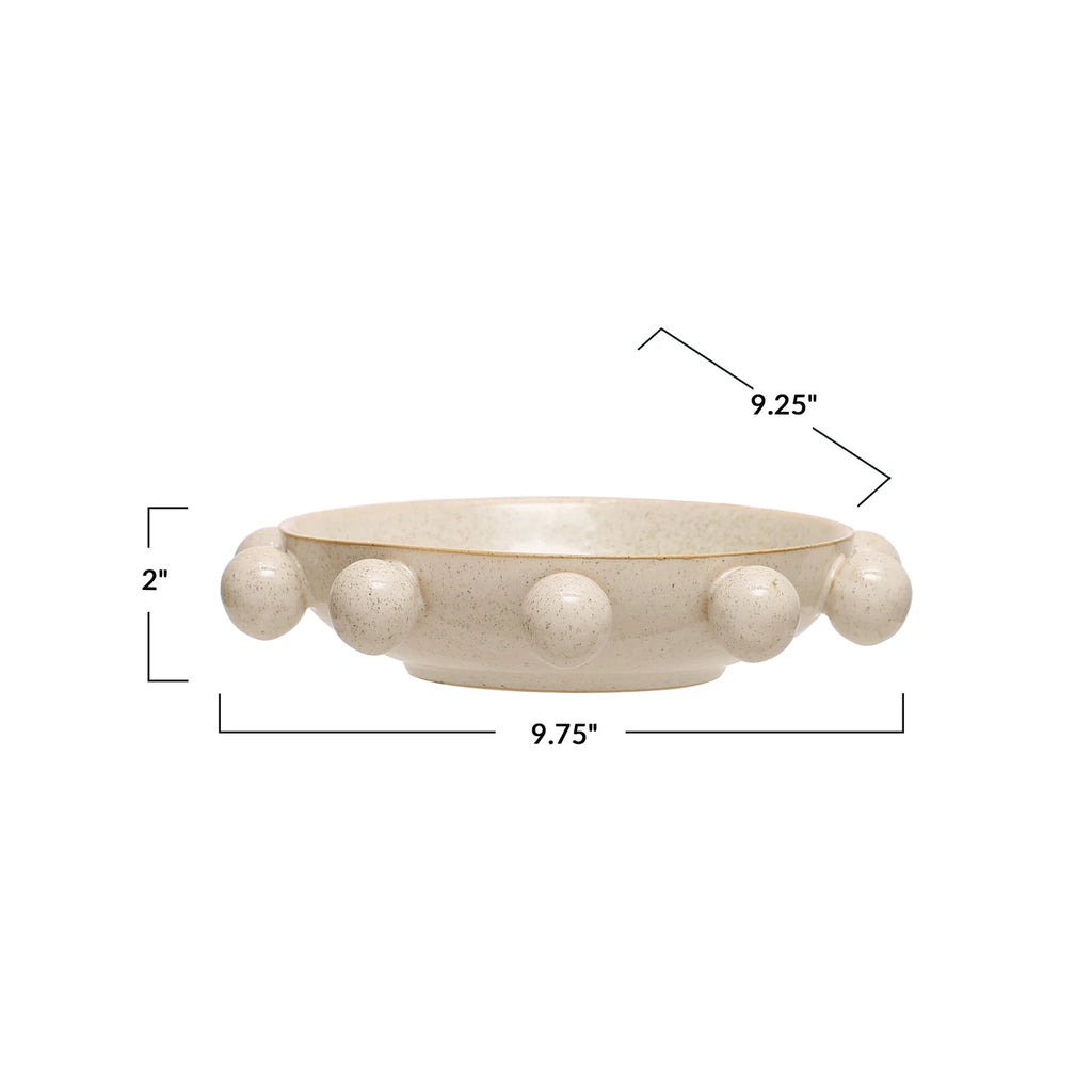 Stoneware Speckled Bowl w/ Orbs image 3