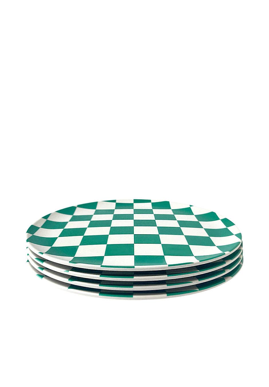 Green Check Side Plate