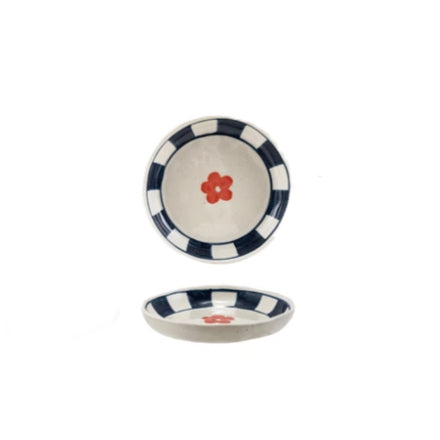Hand-Painted Stoneware Dish with Pattern image 2