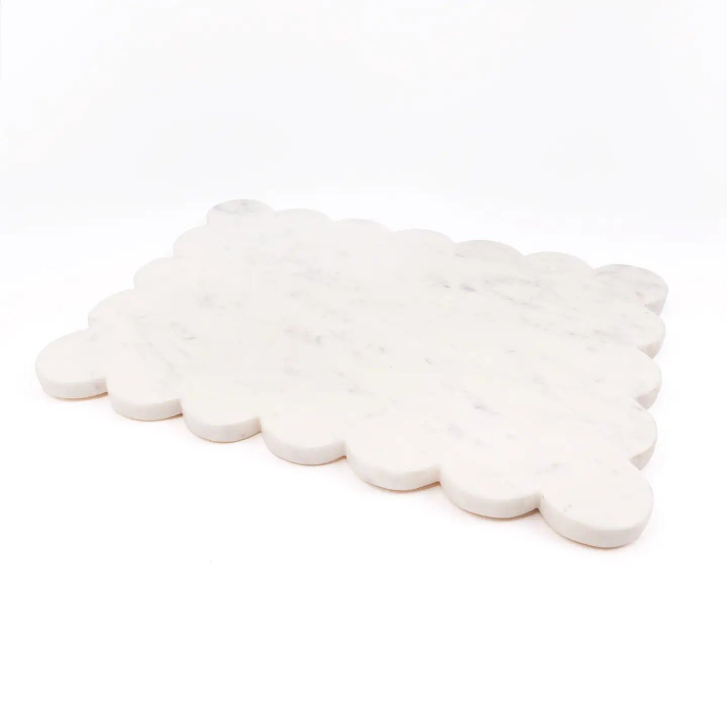 White Marble Scalloped Serving Board image 1
