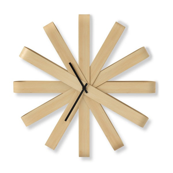 Ribbon Wood Wall Clock image 0