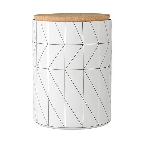 Stoneware Canister w/ Cork Lid image 0