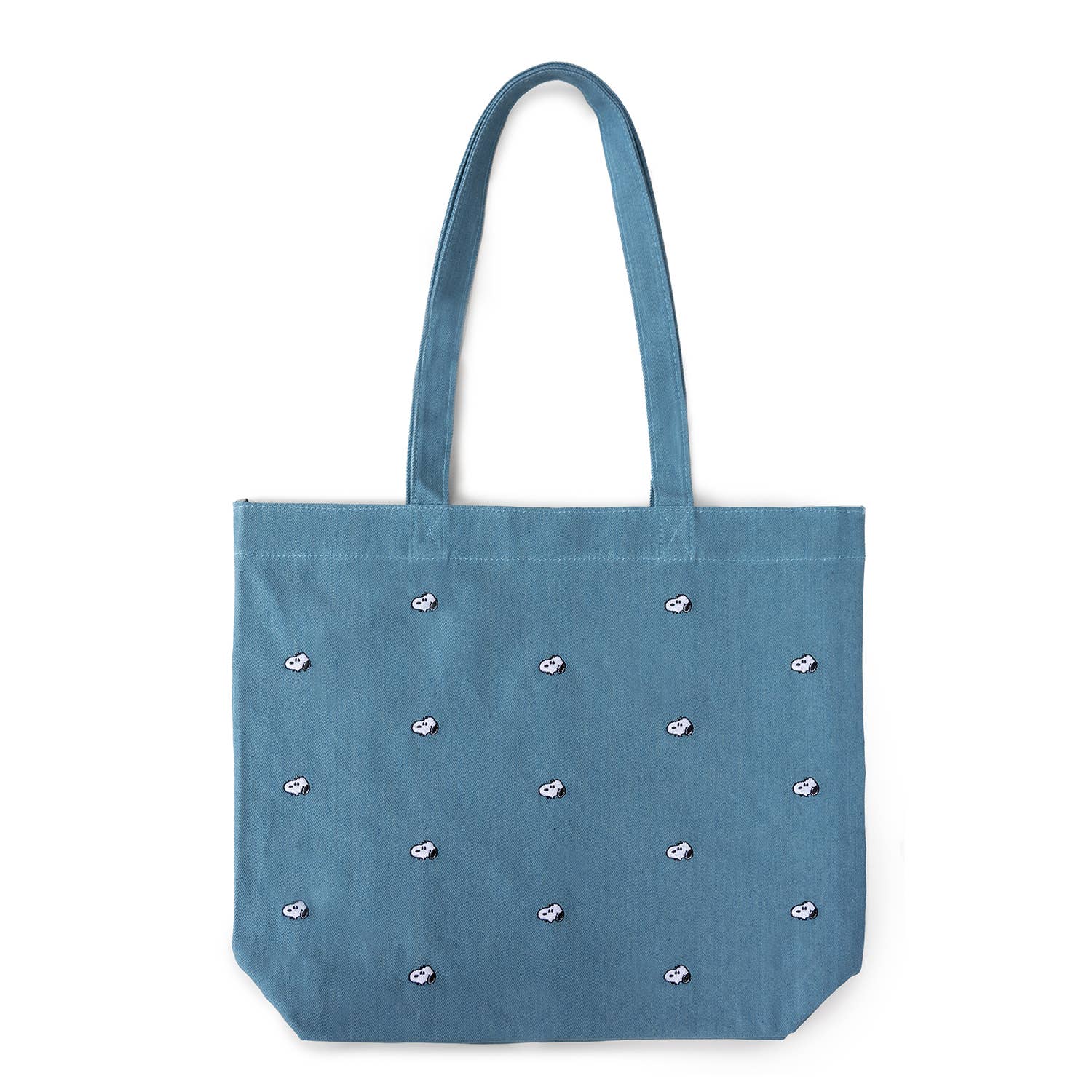 Snoopy Embroidered Tote Bag (Denim)