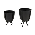 Contour Matte Black Planter with Stand image 0