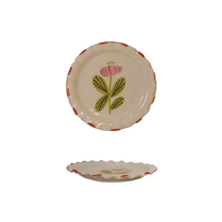Hand-Painted Stoneware Plate image 1