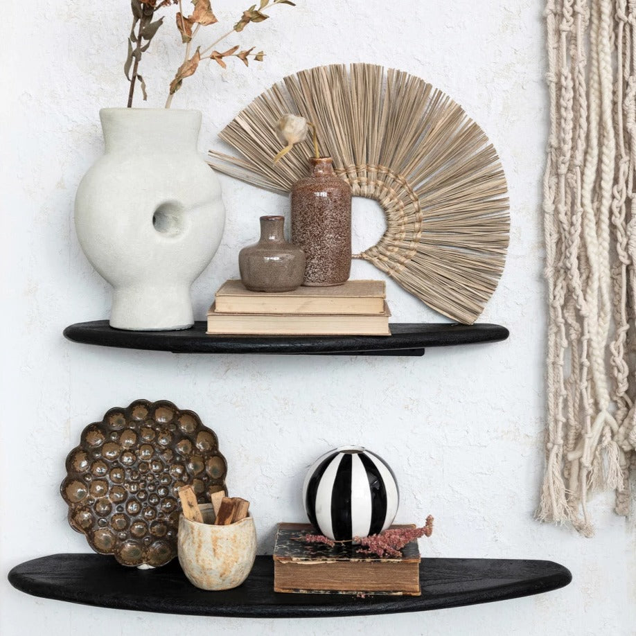 Organic Floating Wall Shelves - Set of 2 image 1