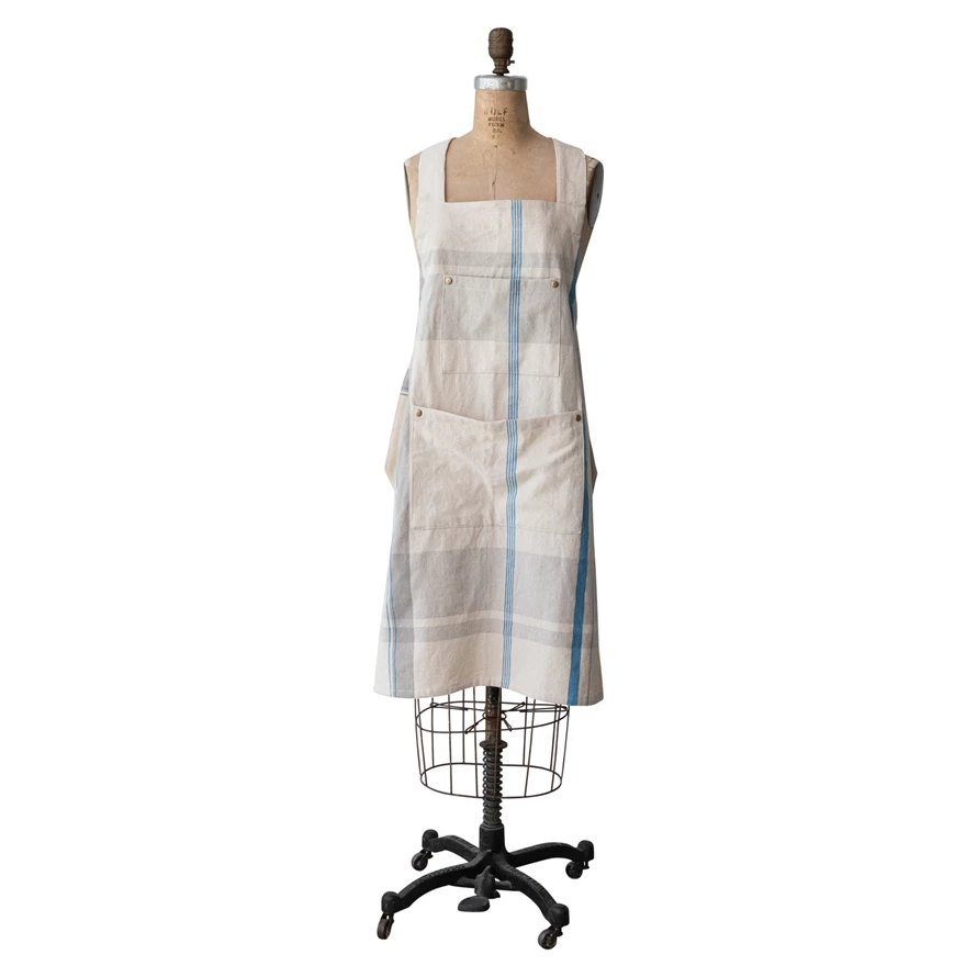 Woven Cotton Plaid Apron image 0