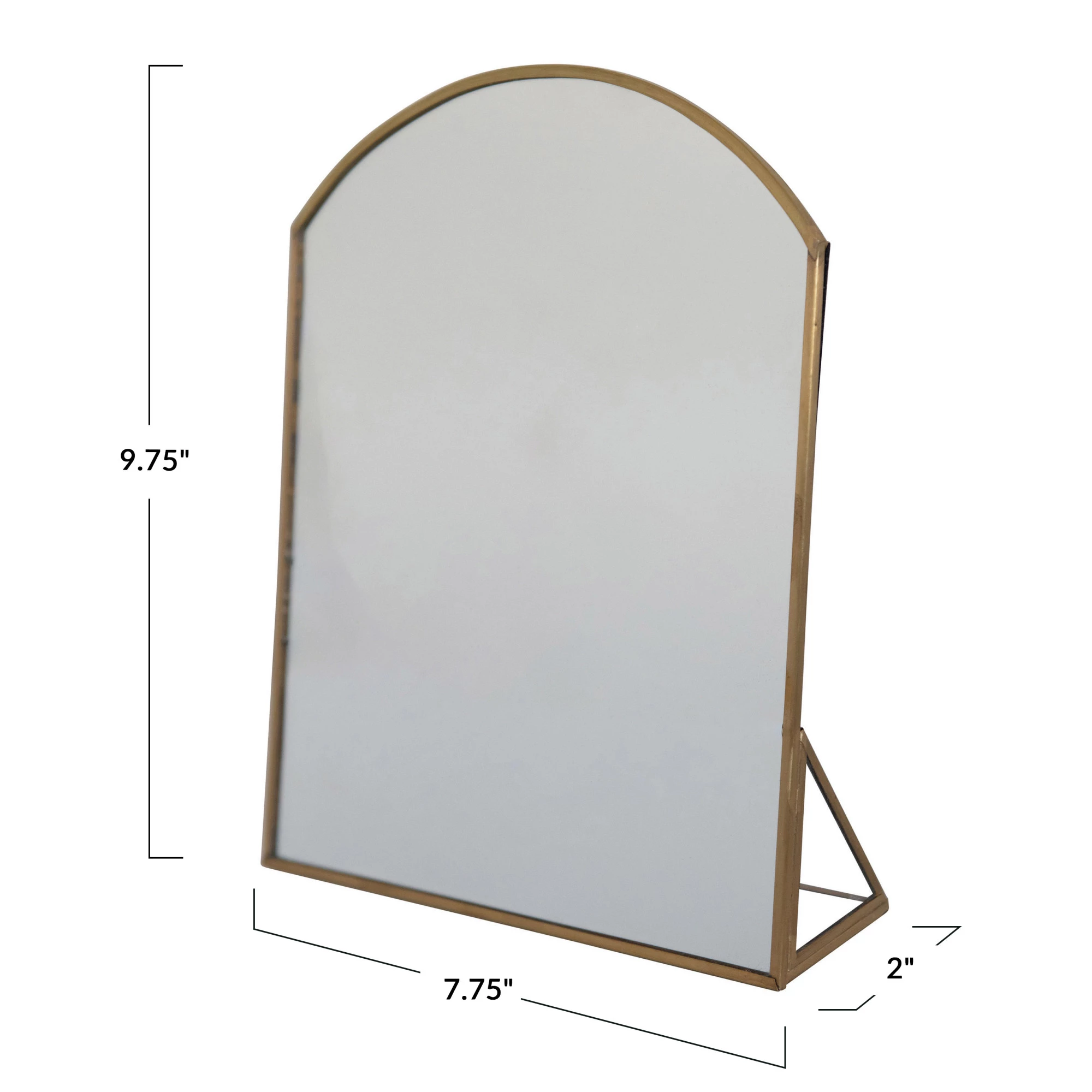 Metal Framed Standing Mirror - Brass image 4