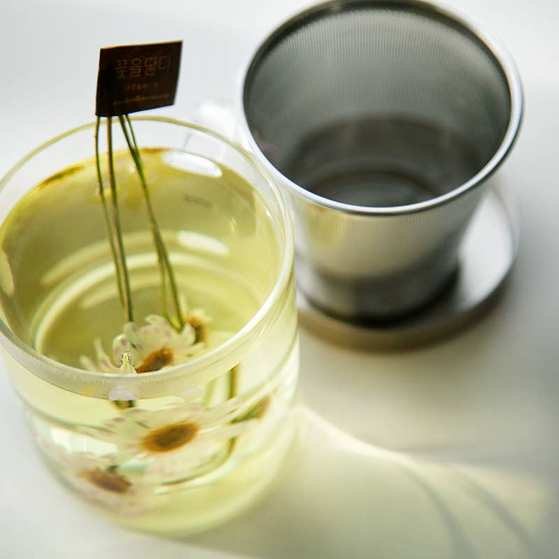 Glass Tea Mug with Stainless Steel Infuser image 4
