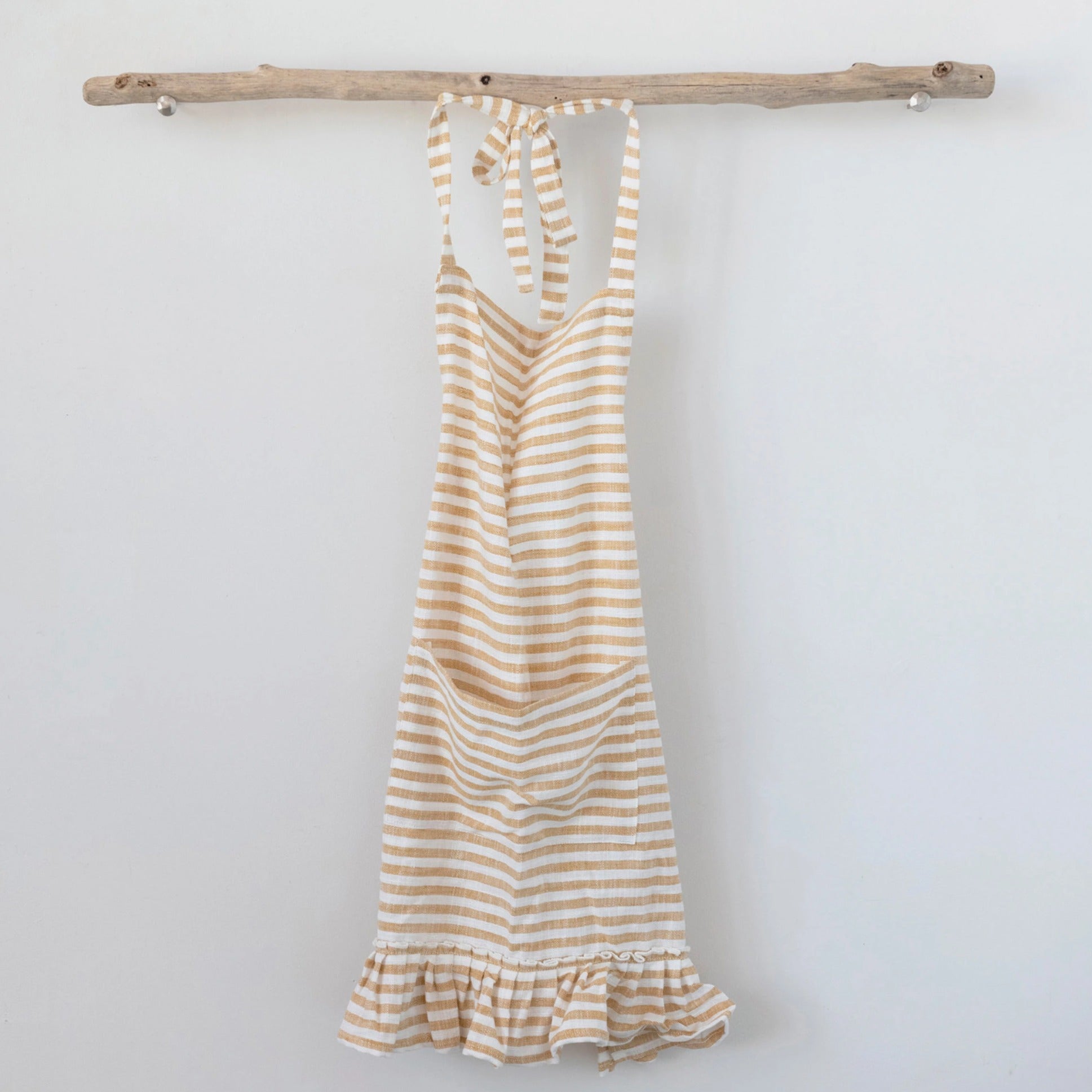 Striped Apron w/ Ruffle image 1
