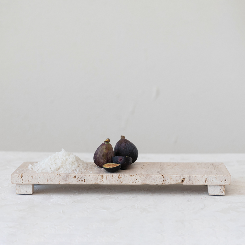 Travertine Footed Serving Board image 1