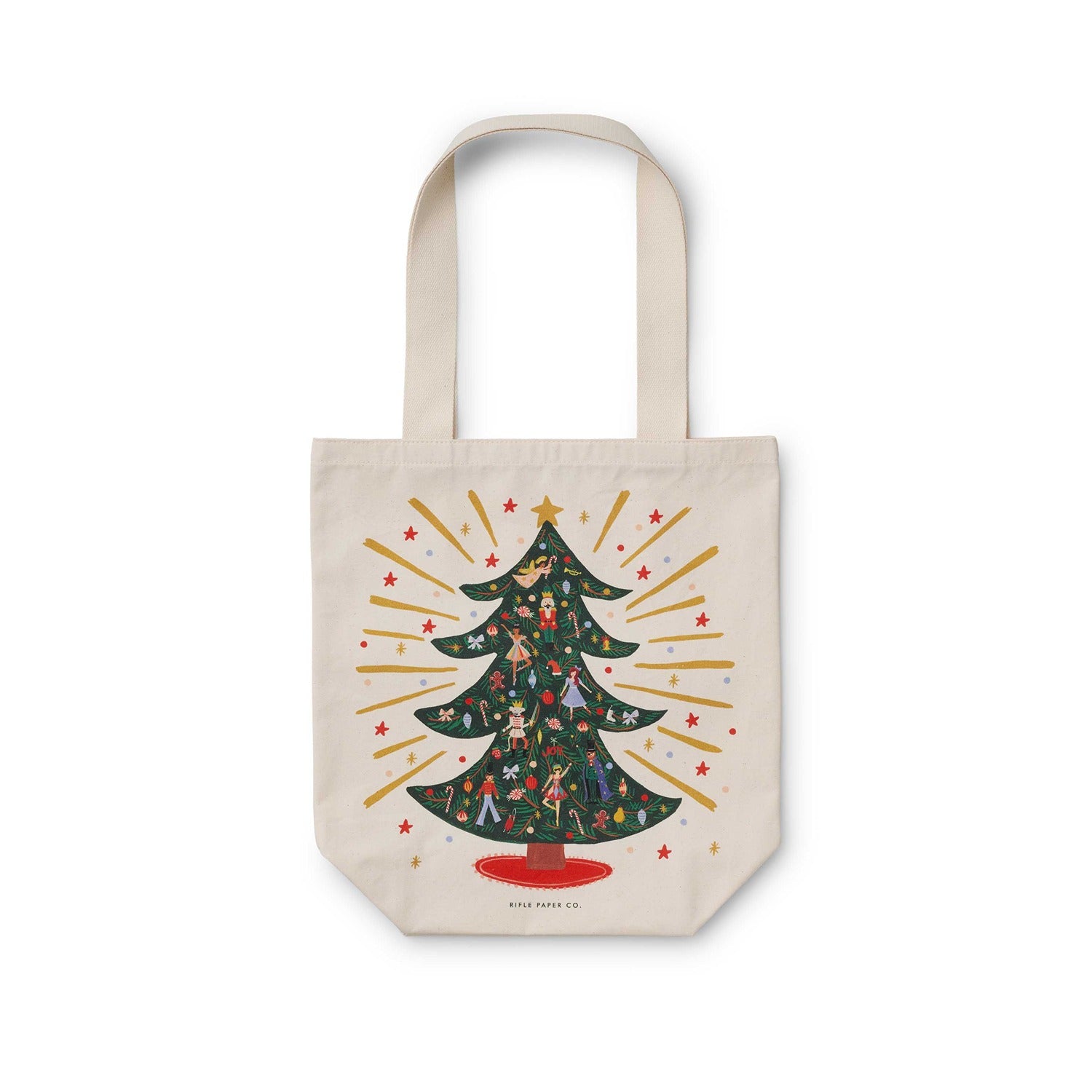 Holiday Tree Canvas Tote Bag image 0