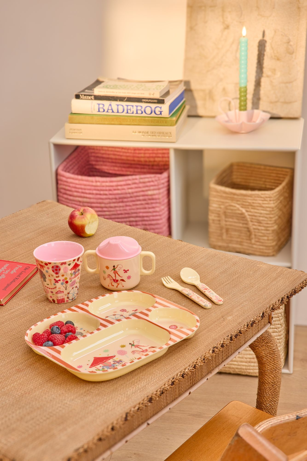 Melamine Baby Dinner 4 pcs Set - Pink