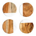 Marble & Mango Wood Round Coasters Set image 0