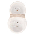 Snowman Handheld Double Snack Bowl image 0