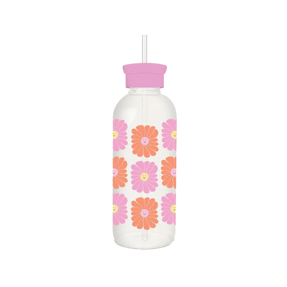 Just For Grins Glass Bottle w/ Straw image 0