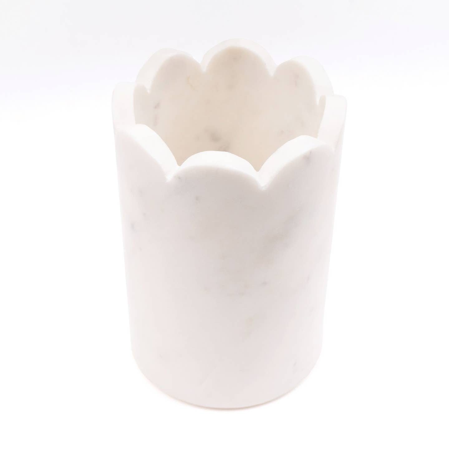 White Marble Scalloped Wine Chiller image 2