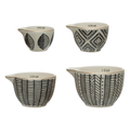 Stoneware Measuring Cups with Pattern image 0